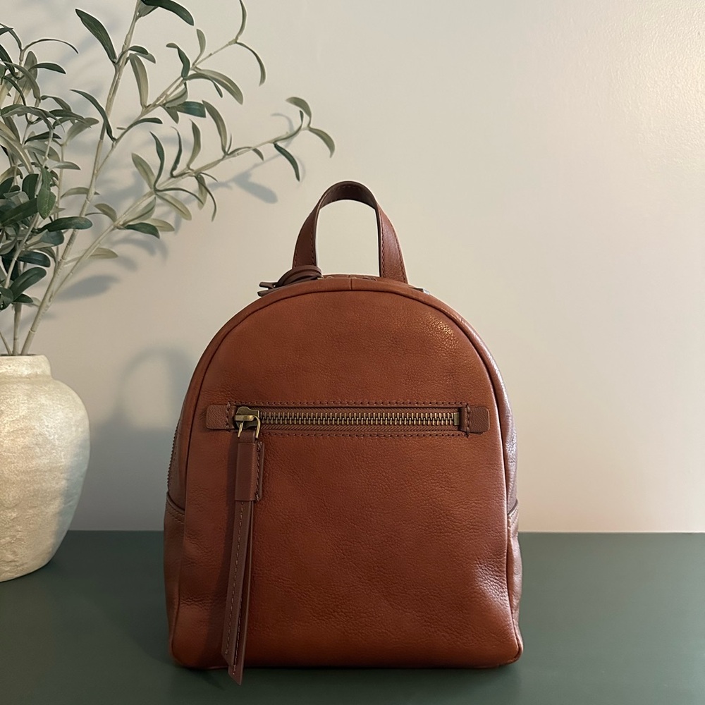 Brown Leather Backpack